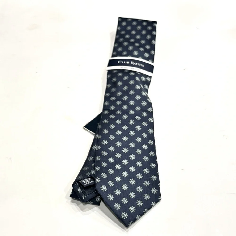 Club Room Men's Ridgeway Tie Navy OS B4HP